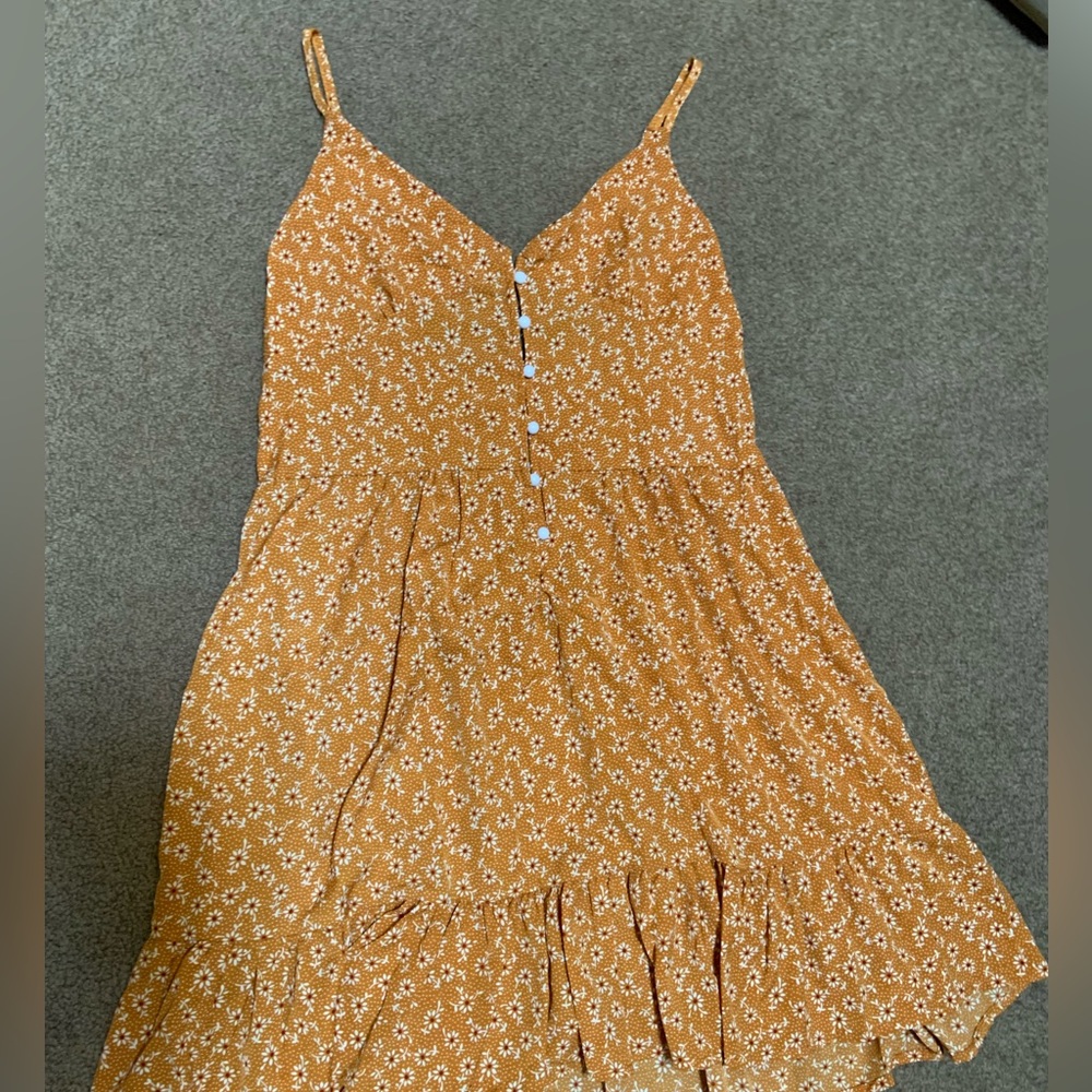 Yellow Flowered Dress, medium